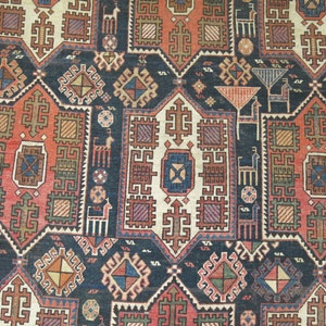 Antique Caucasian Kazak Shirvan Rug Size 5&#39;2&#39;&#39;x9&#39;4&#39;&#39;