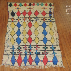 Vintage Morrocan rug Size 4'1''x7' image 5
