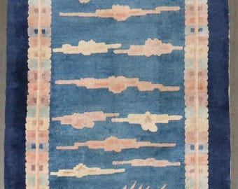 Vintage Chinese Peking Rug Size 3'1''X7'
