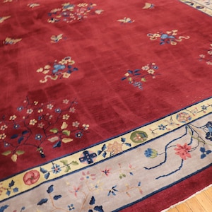 Antique Decorative Chinese Art deco Peking Rug Size 12&#39;&#39;x16&#39;8&#39;&#39;