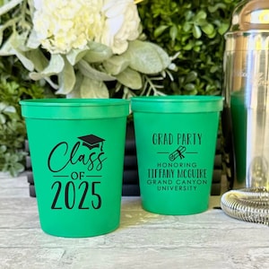 Graduation Custom Stadium Cups, 12oz 16oz 22oz 32oz, Personalized Cups, Party Cups, Party Decoration, Graduation Custom Cups CED-12