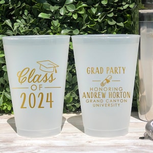 Personalized Graduation Party Cups: Custom Printed, BPA-Free Plastic