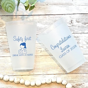 Nurse Graduation Custom Cups, 5oz, 8oz, 9oz, 10oz, 12oz, 14oz, 16oz, 20oz, 24oz / Personalized Cups, Party Cups, Party Decoration GRAD-001