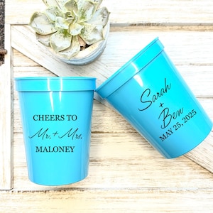 Custom Wedding Stadium Cups: Personalized Party Favors