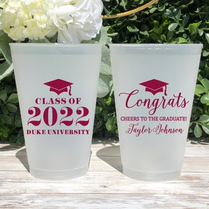 Graduation Custom Cups, 5oz, 8oz, 9oz, 10oz, 12oz, 14oz, 16oz, 20oz, 24oz / Personalized Cups, Party Cups, Party Decoration SEC-09