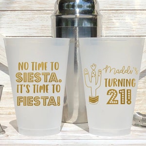 Birthday Custom Frosted Cups, 5oz, 8oz, 9oz, 10oz, 12oz, 14oz, 16oz, 20oz, 24oz / Personalized Cups, Party Cups, Party Decoration SEC-16