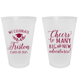 Graduation Custom Cups, 5oz, 8oz, 9oz, 10oz, 12oz, 14oz, 16oz, 20oz, 24oz / Personalized Cups, Party Cups, Party Decoration SEC-13