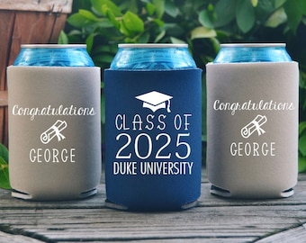 Custom Graduation Can Coolers, Congratulations to the Graduate, Personalized Graduation Party Favor, Custom Graduate Gift CED-76