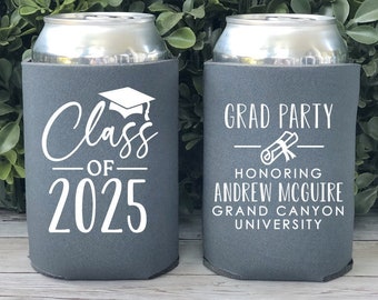 Custom Graduation Can Coolers, Class Of Grad Party, Graduation Party Favor, Personalized Graduation Gift, Drink Huggies CED-12