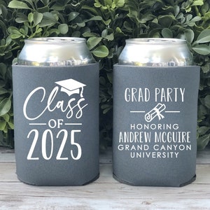 Custom Graduation Can Coolers, Class Of Grad Party, Graduation Party Favor, Personalized Graduation Gift, Drink Huggies CED-12