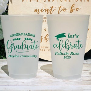 Graduation Custom Cups, 5oz, 8oz, 9oz, 10oz, 12oz, 14oz, 16oz, 20oz, 24oz / Personalized Cups, Party Cups, Party Decoration SEC-12