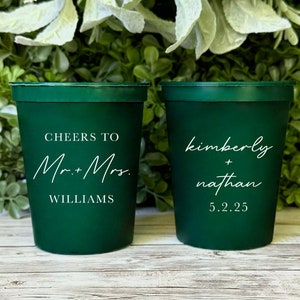 Wedding Custom Stadium Cups, 12oz 16oz 22oz 32oz, Personalized Cups, Party Cups, Party Decoration, Wedding Reception Custom Cups CED-70