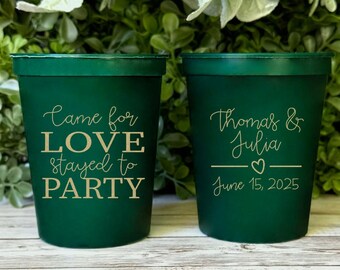 Wedding Custom Stadium Cups, 12oz 16oz 22oz 32oz, Personalized Cups, Party Cups, Party Decoration, Wedding Reception Custom Cups KWE-91