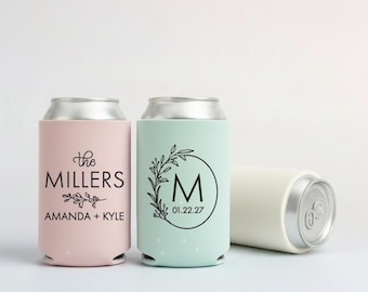 Slim & Regular Custom Wedding Cozies, Wedding Favors