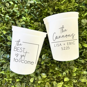 Wedding Custom Stadium Cups, 12oz 16oz 22oz 32oz, Personalized Cups, Party Cups, Party Decoration, Custom Wedding Favors CED-75