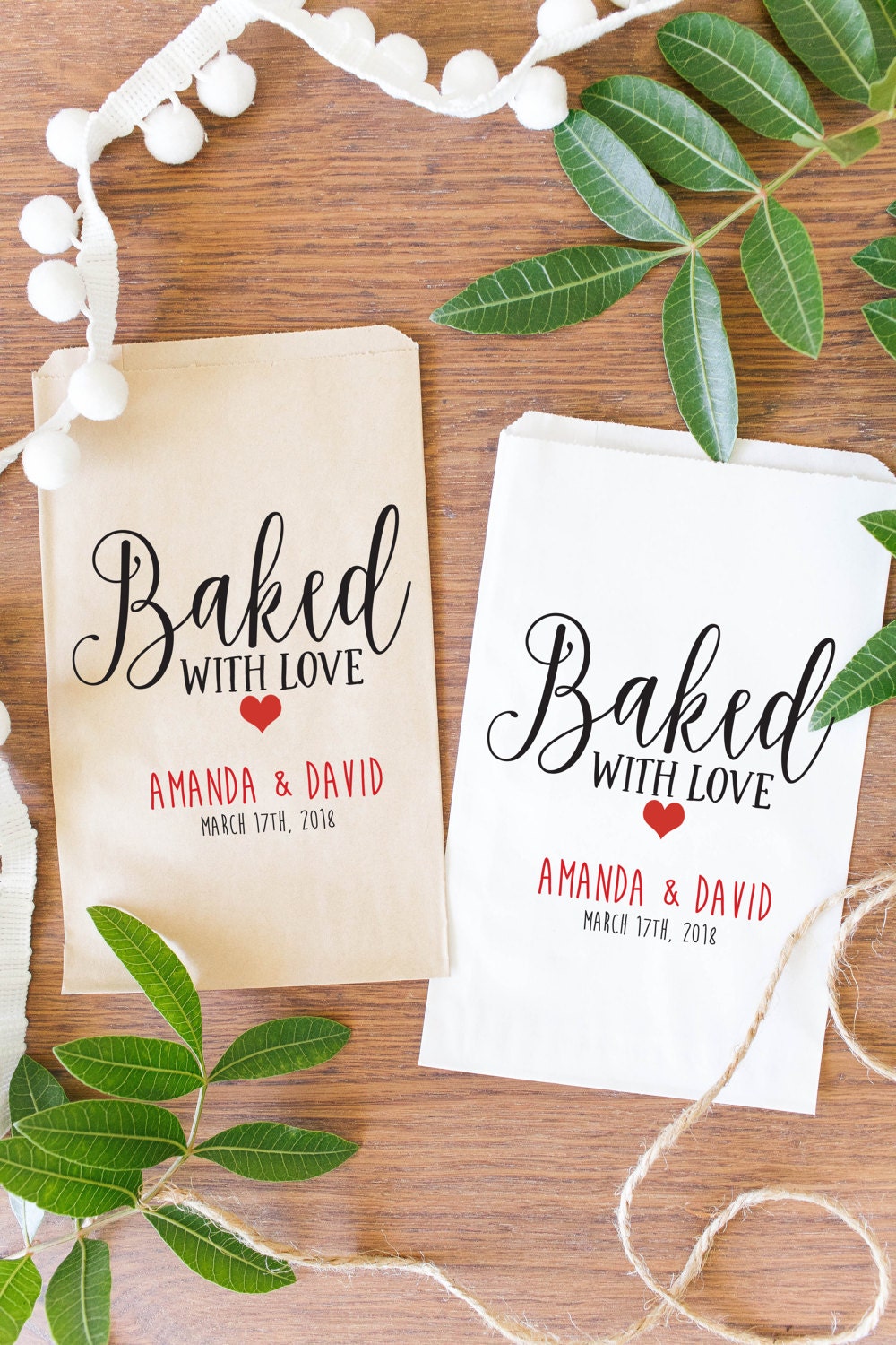 Personalized Wedding Cookie Bags IUCN Water