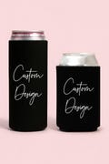 Slim & Regular Custom Cozies, Personalized Logo