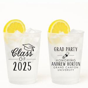 Personalized Graduation Party Cups: Custom Printed, BPA-Free Plastic