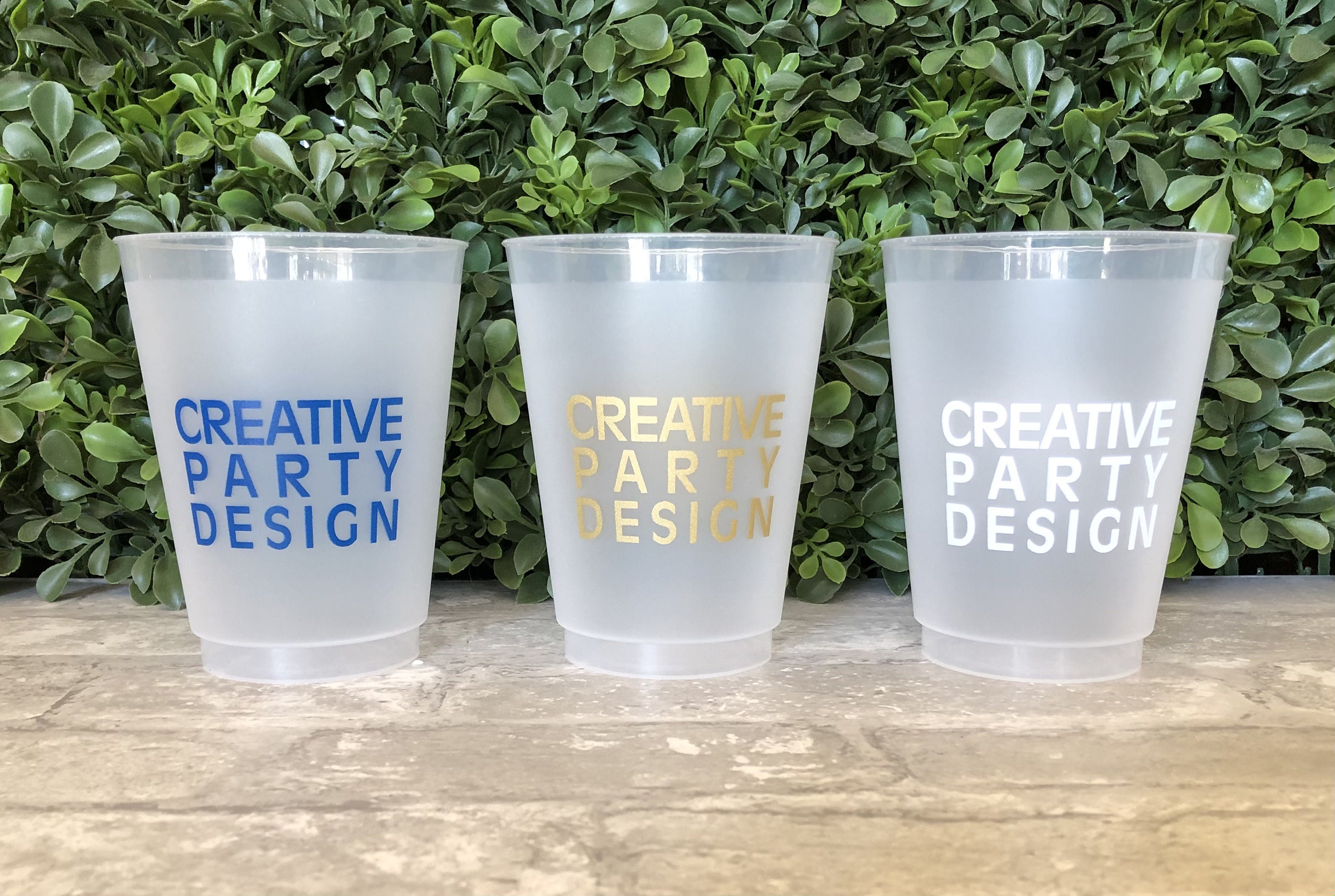 Custom Frosted Wedding Cups 5oz 8oz 9oz 10oz 12oz 14oz Etsy