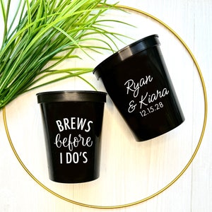 Personalized Wedding Stadium Cups: Brews Before I Do&#39;s, Custom Party Favors