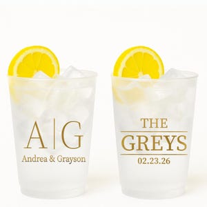 Custom Frosted Wedding Cups: Personalized Party Decoration