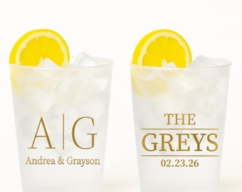 Custom Frosted Wedding Cups: Personalized Party Decoration