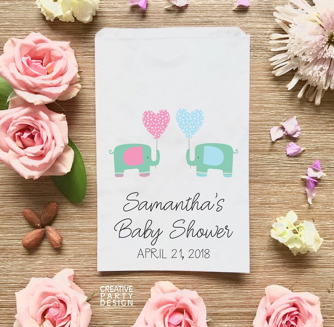 Twins Baby Shower Candy Bags Baby Boy Treat Bags Baby Girl Etsy