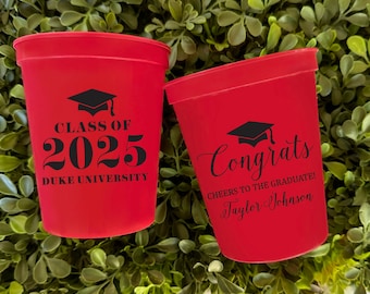 Graduation Custom Stadium Cups, 12oz 16oz 22oz 32oz, Personalized Cups, Party Cups, Party Decoration, Graduation Custom Cups SEC-09