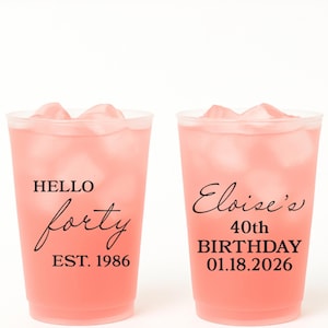 Custom Birthday Frosted Cups: Personalized Party Decoration