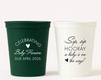 Custom Baby Shower Stadium Cups: Personalized Party Favors
