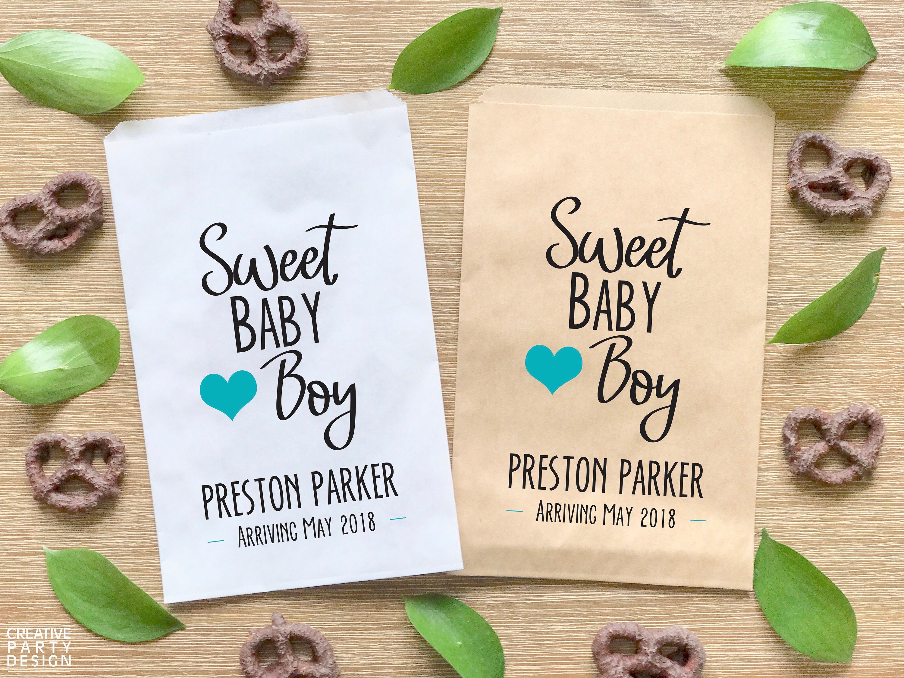 Sweet Baby Boy Baby Shower Candy Bags Baby Boy Treat Bags Etsy