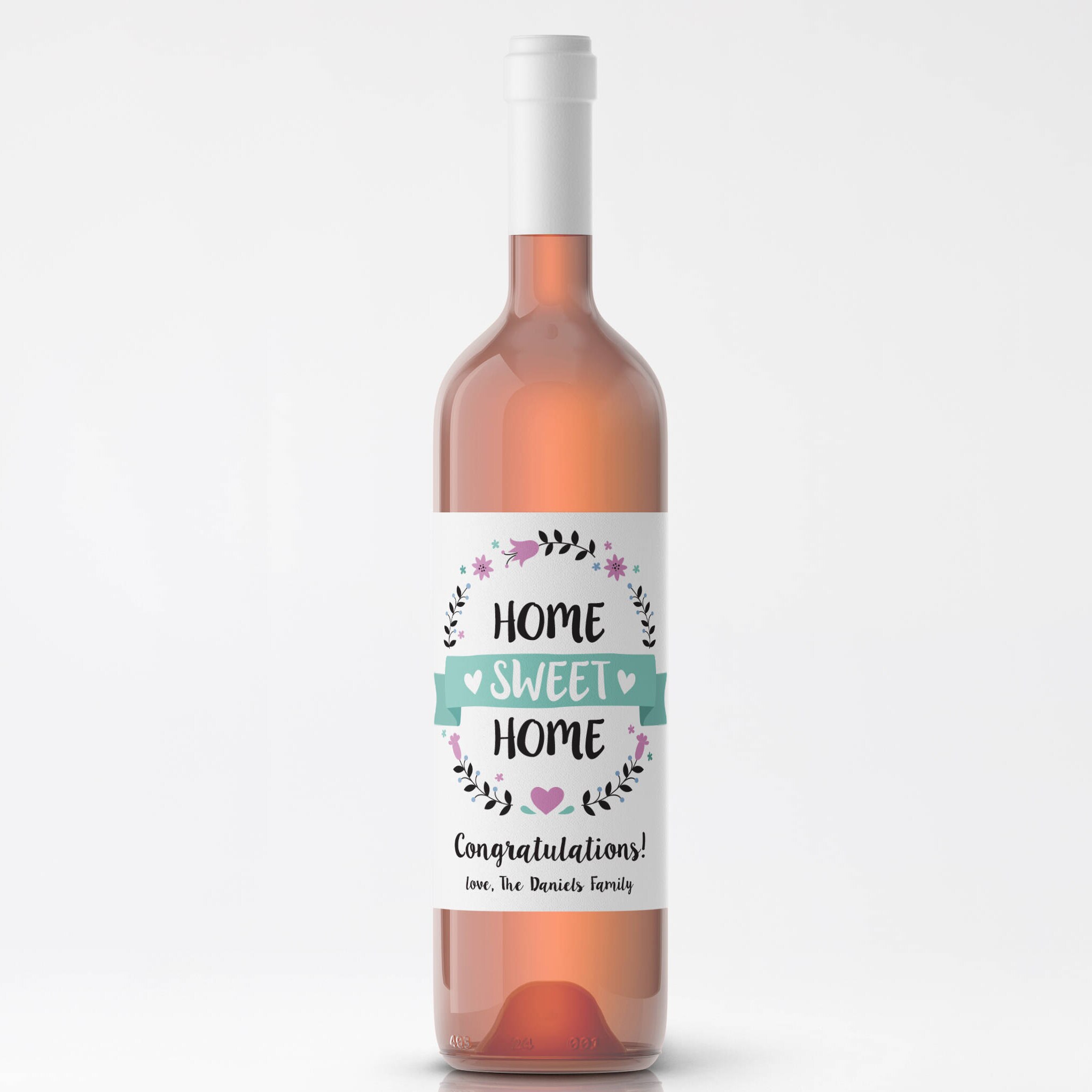 Housewarming wine labels / custom wine label / gift for the Etsy