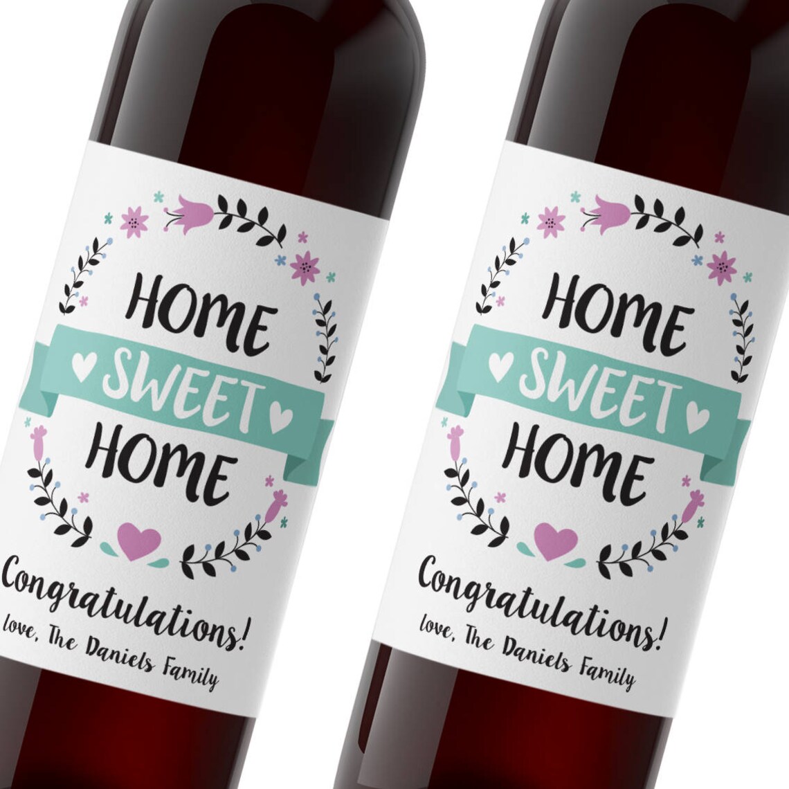 Housewarming wine labels / custom wine label / gift for the Etsy