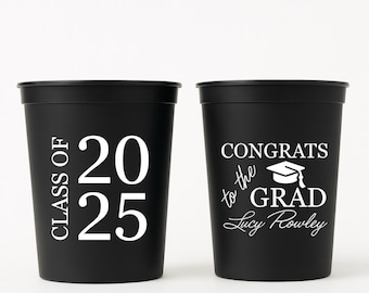 Personalized Graduation Party Cups: Custom Printed Stadium Cups