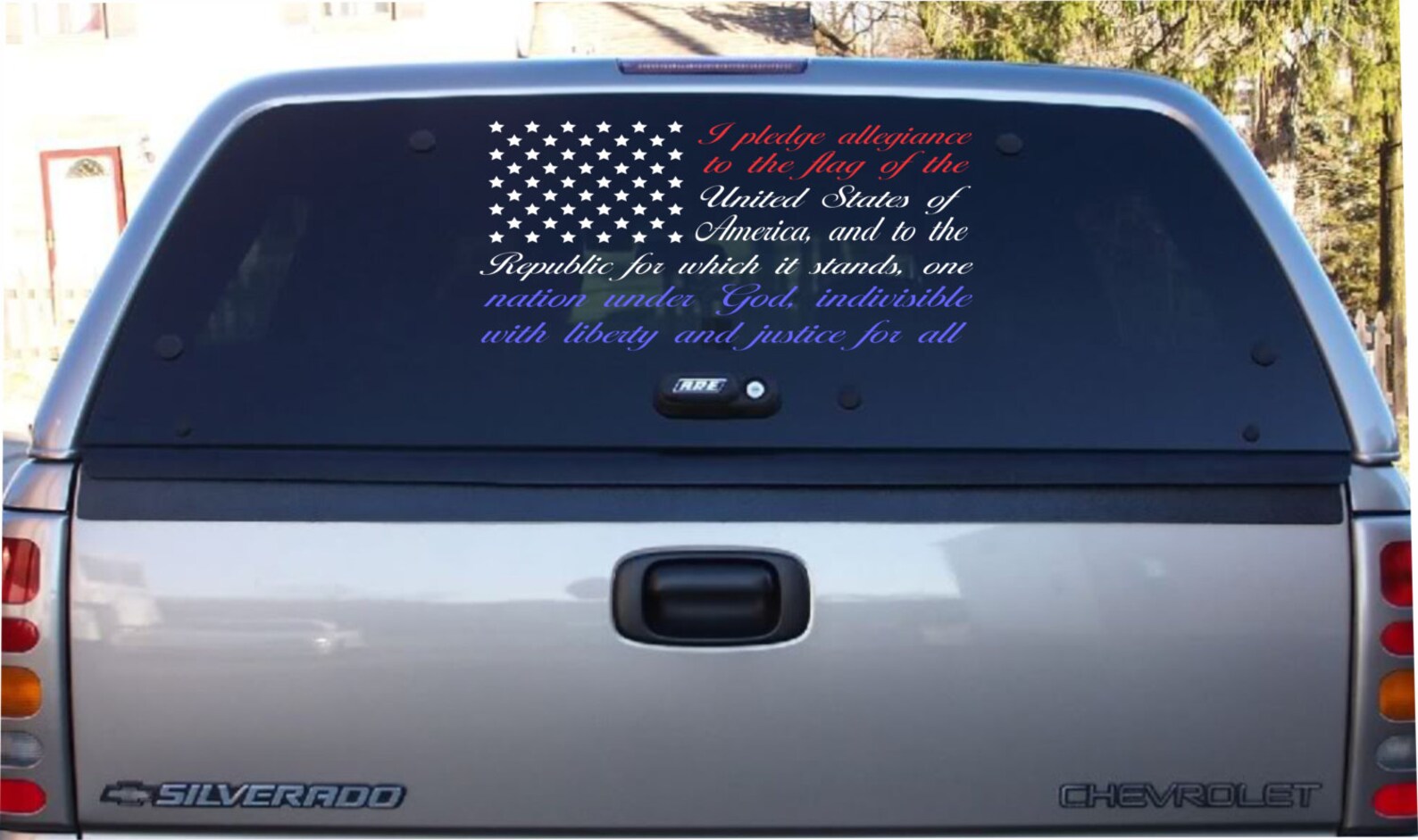 Pledge of Allegiance American Flag Car Decal red White & Etsy