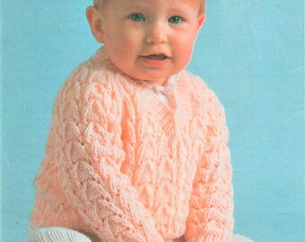 Free !   Knitting Patterns Etsy - almost free instant pdf digital download vinta!   ge row by row knitting pattern baby v neck textured sweater jumper chest 16 20 22 dk 8 ply