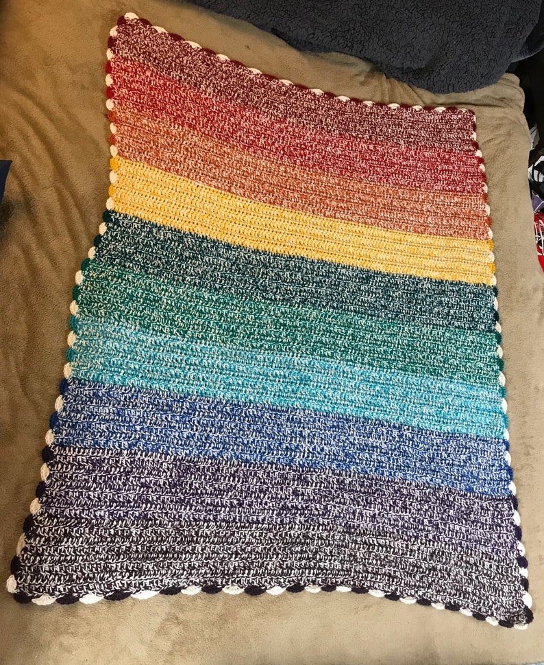 Made to Order Rainbow Lap Blankets Etsy