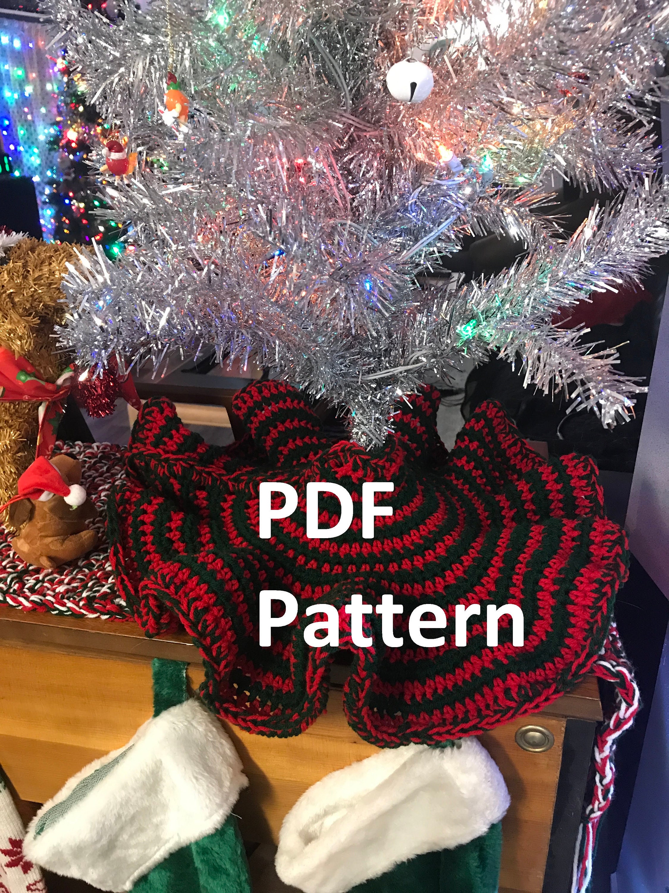 PDF Pattern for a Crocheted Mini Christmas Tree Skirt Etsy