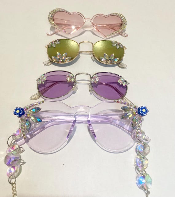 Glam Rhinestone Sunglasses - Etsy display picture 1