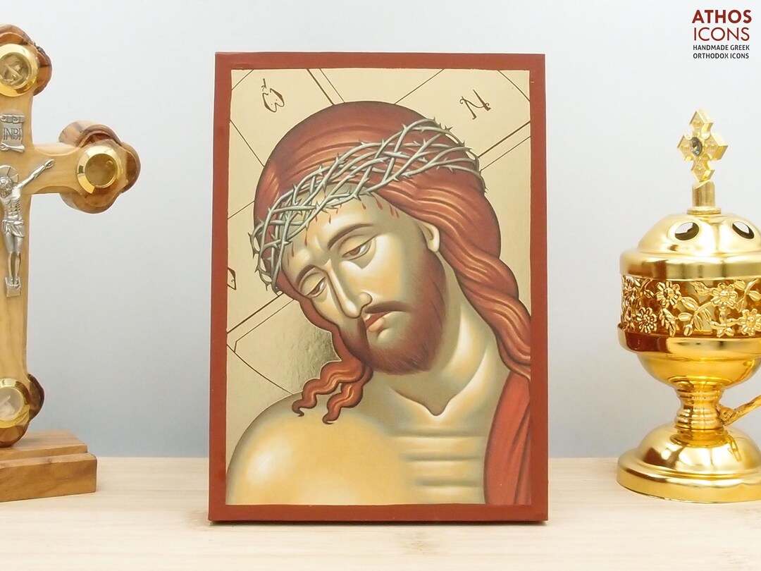 Jesus Christ the Bridegroom "nymfios" Icon Handmade Greek Orthodox ...