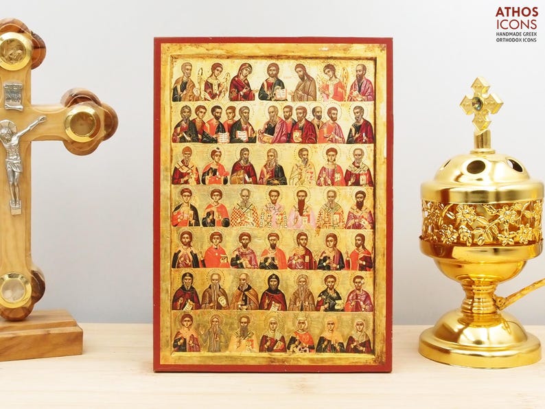 Jesus Christ Great Deesis Icon Handmade Greek Orthodox Byzantine Wooden ...