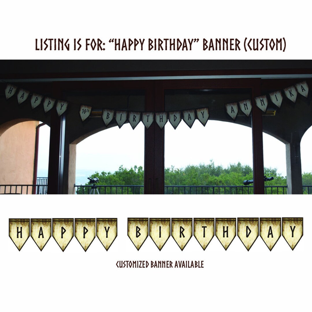 Calling All Vikings! Viking Banner - Happy Birthday, Baby Shower ...