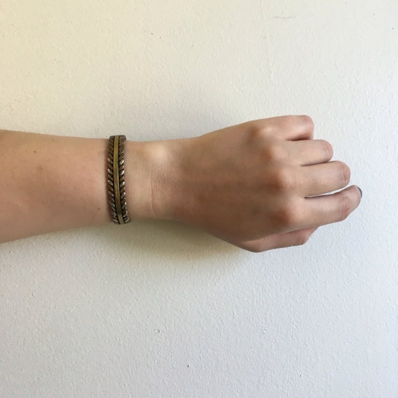 Lot De 4 Bracelets Manchette Anciens - Cuivre Et Laiton - Styles Assortis