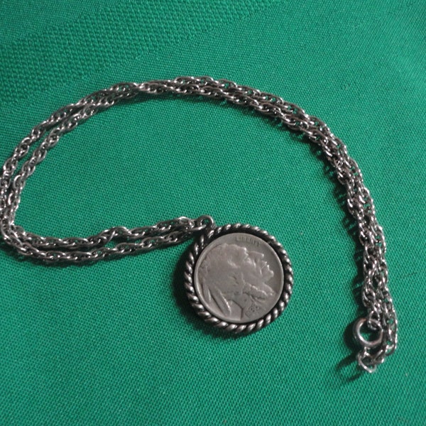 Vintage Indian Head Nickel Pendant