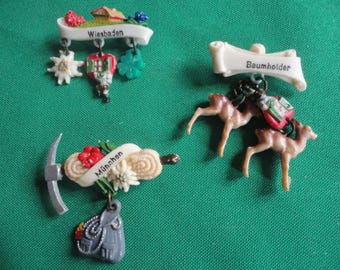 Three German Hiking Pins