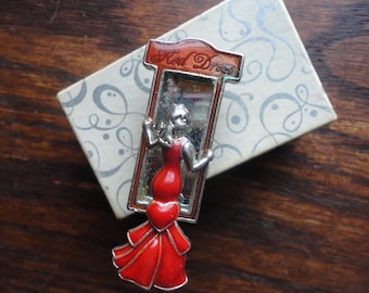 Lady in Red Dress Brooch