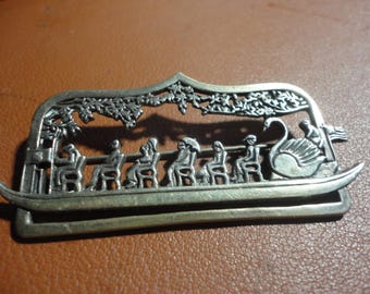 Sterling Boston Swan Boat Brooch