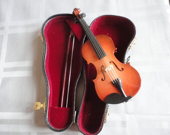 Geschenke Violine Musikinstrument Miniatur-Nachbildung mit Etui L2S5 