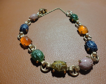 Vintage Krementz Scarab Bracelet