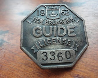 1962 New Brunswick Guide Badge